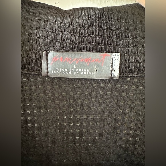 Free People Movement black romper swim suit coverup ventilated size‎ large - Picture 2 of 3